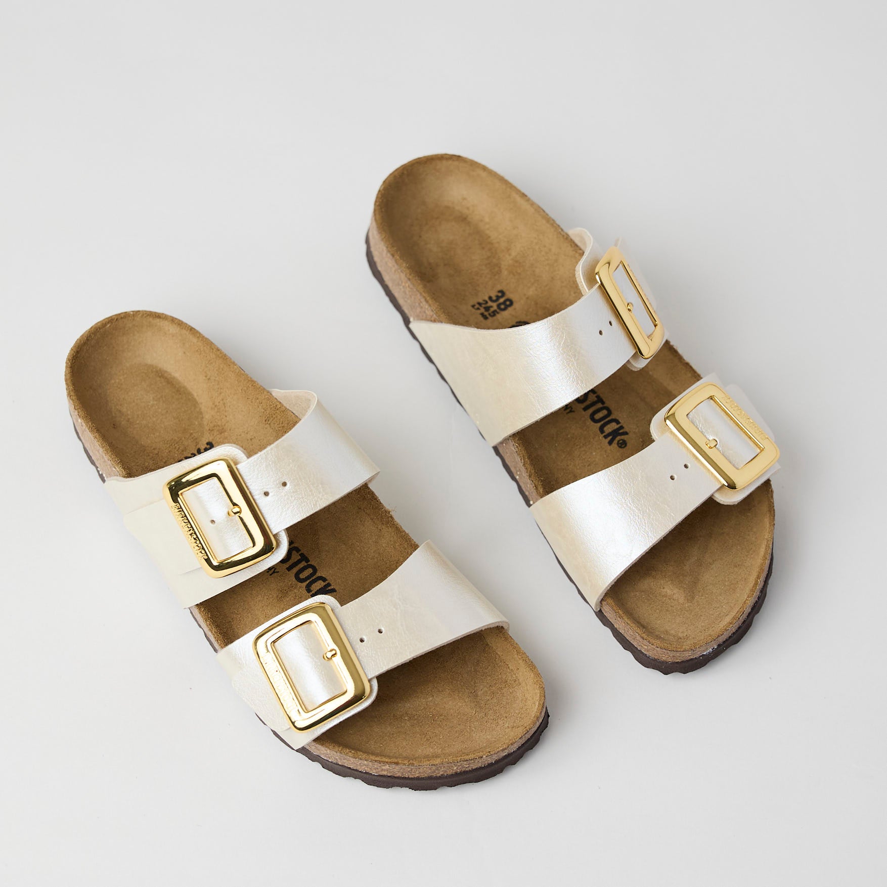 Birkenstock Two Strap Sydney Graceful Pearl White Sandals