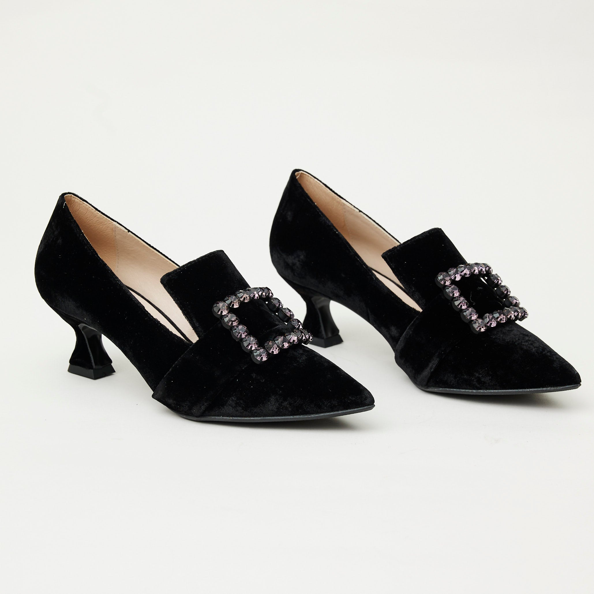 Marian Black Velvet Shoes Shop online Nozomi