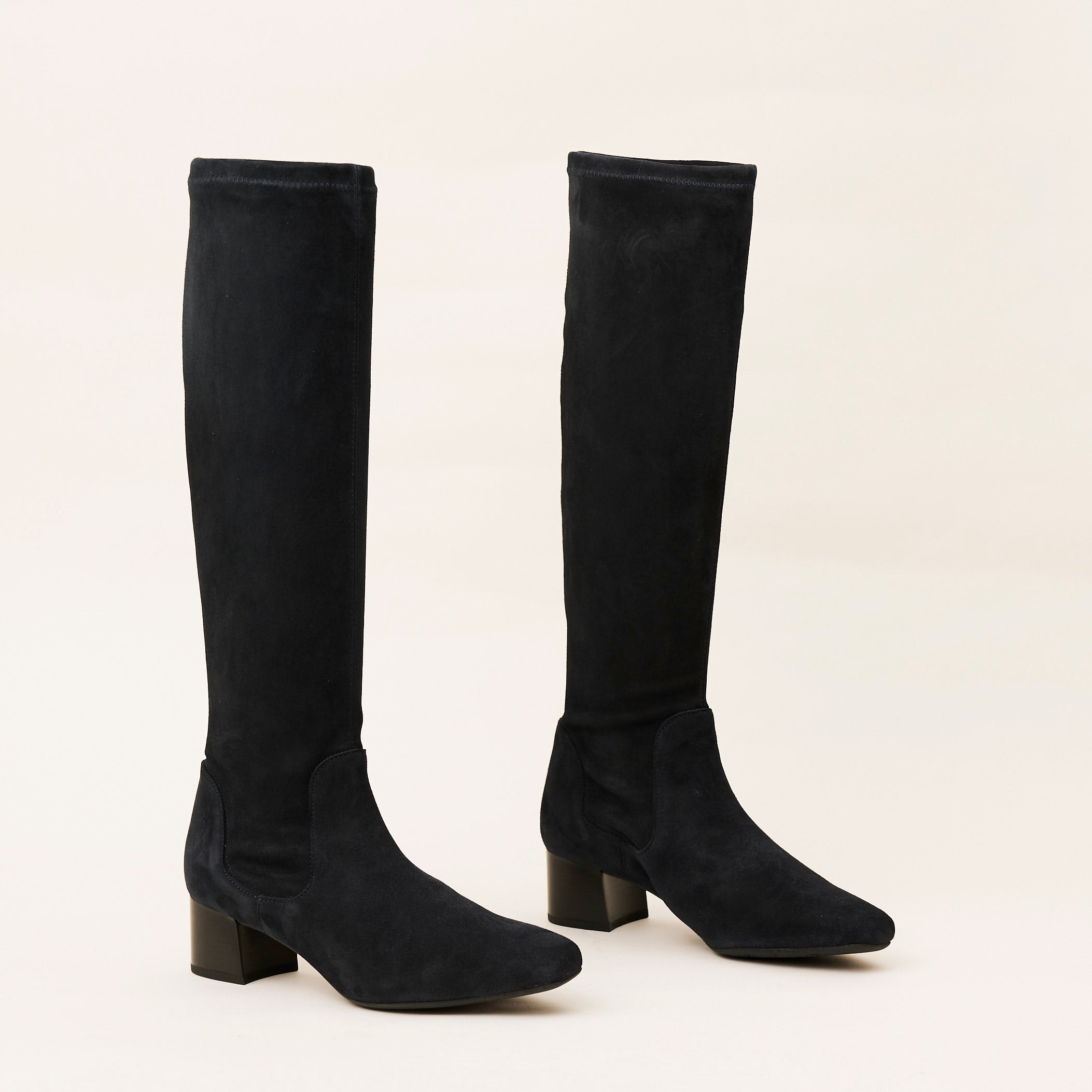 Peter Kaiser Knee High Navy Stretch Suede Boot Shop online Nozomi