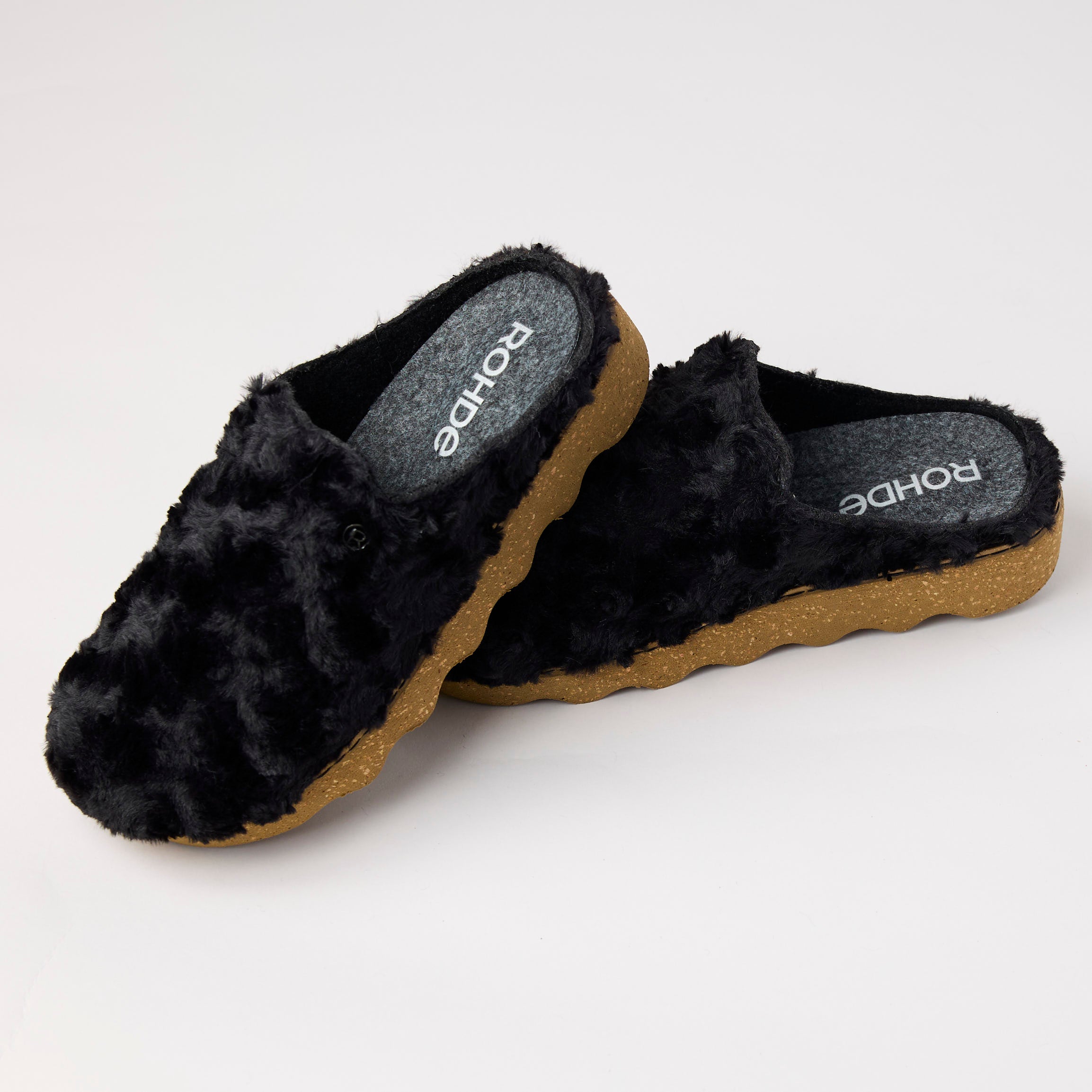 Rohde Black Faux Fur Mules Shop online Nozomi