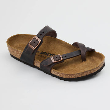 Birkenstock Brown Mayari Oiled Nubuck Sandals - Nozomi