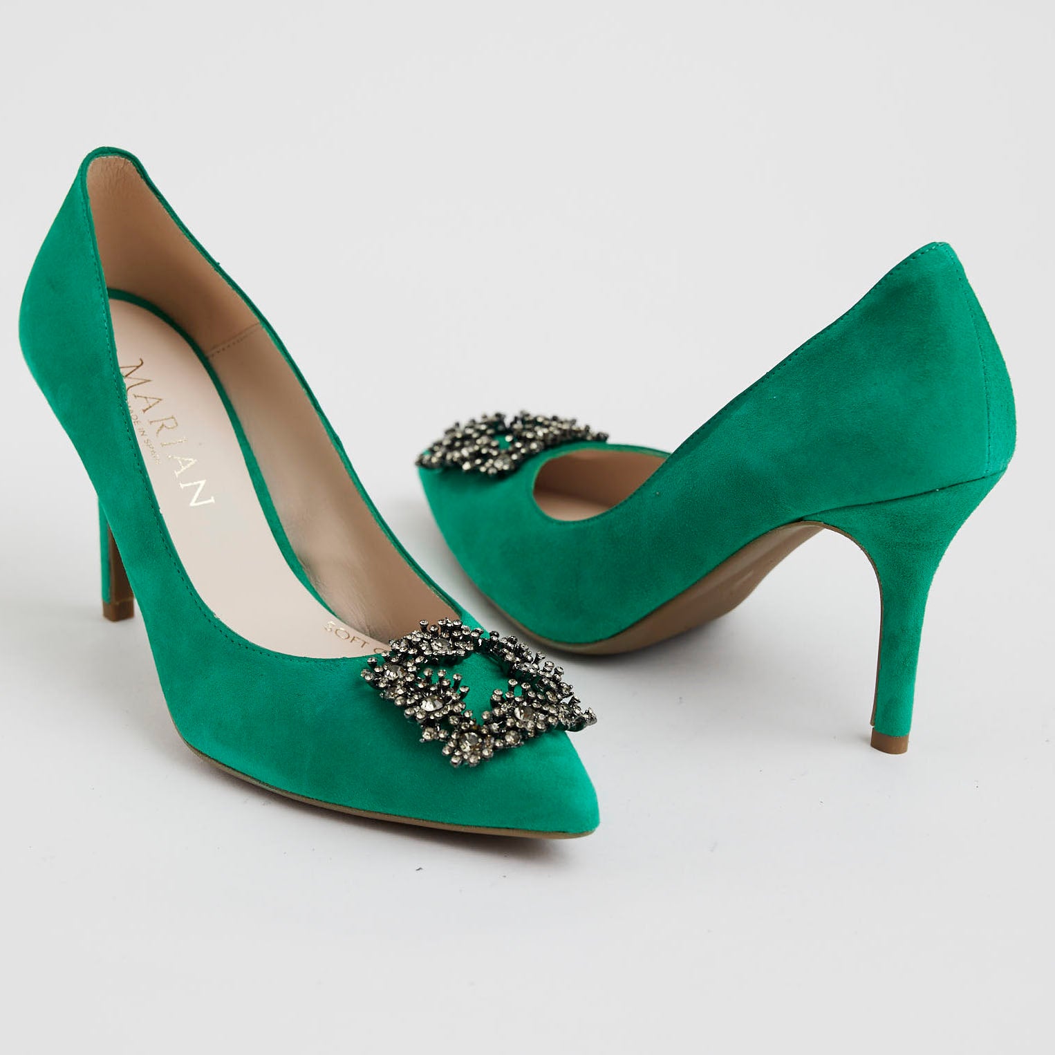 Emerald green high heel shoes Clearance