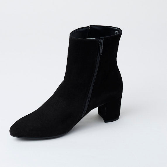 Gabor Black Suede Leather Ankle Boots - Nozomi