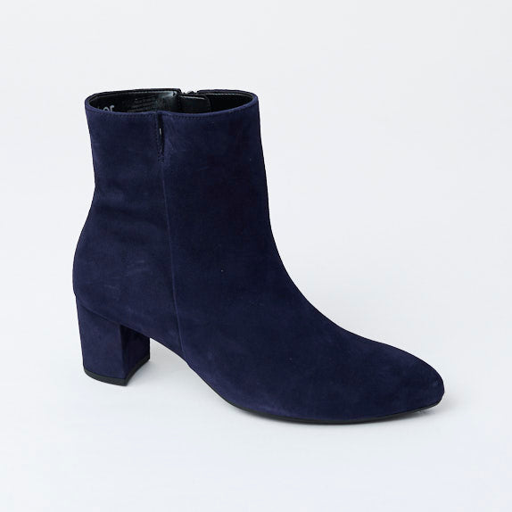 Gabor Navy Suede Leather Ankle Boots - Nozomi