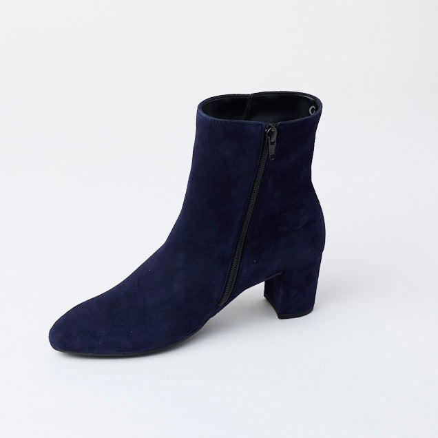 Gabor Navy Suede Leather Ankle Boots - Nozomi