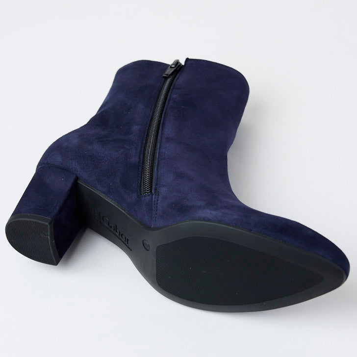 Gabor Navy Suede Leather Ankle Boots - Nozomi