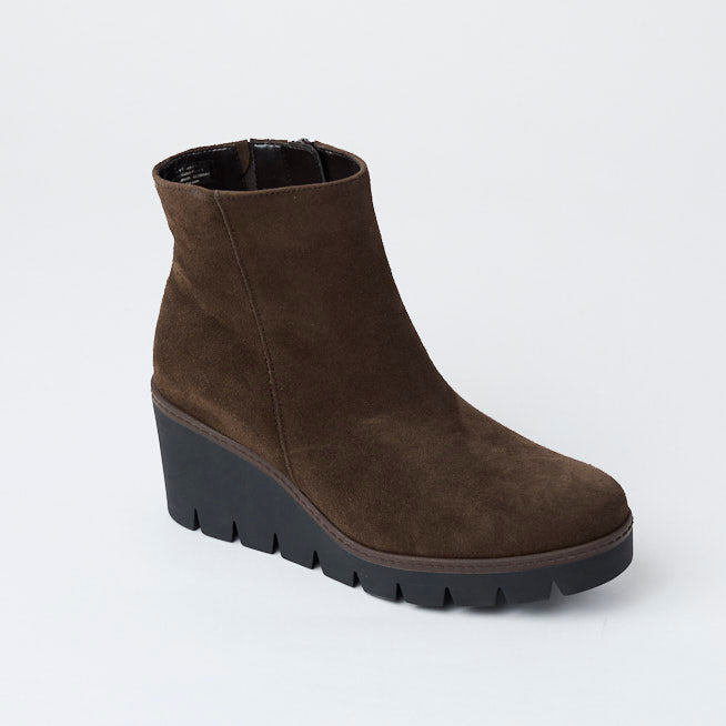 Gabor Brown Wedge Ankle Boots - Nozomi