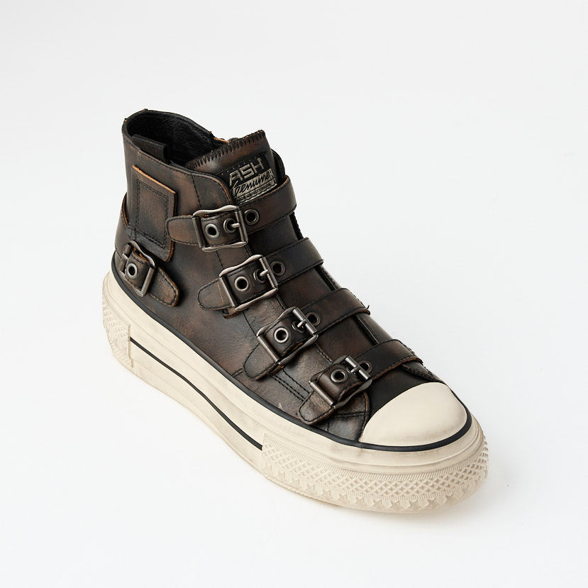 Ash Black Leather HighTop Trainers - Nozomi