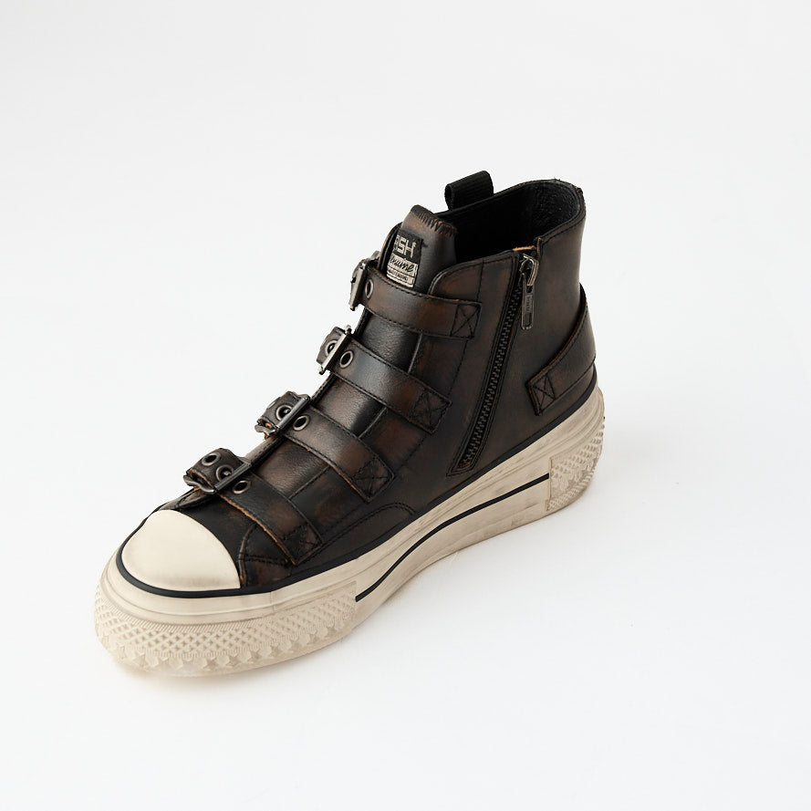 Ash Black Leather HighTop Trainers - Nozomi