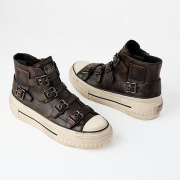 Ash Black Leather HighTop Trainers - Nozomi