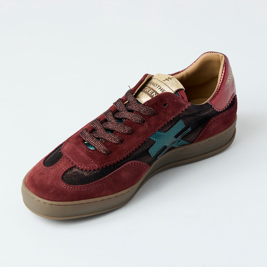 Another Trend Wine Suede Leather Trainers