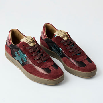 Another Trend Wine Suede Leather Trainers