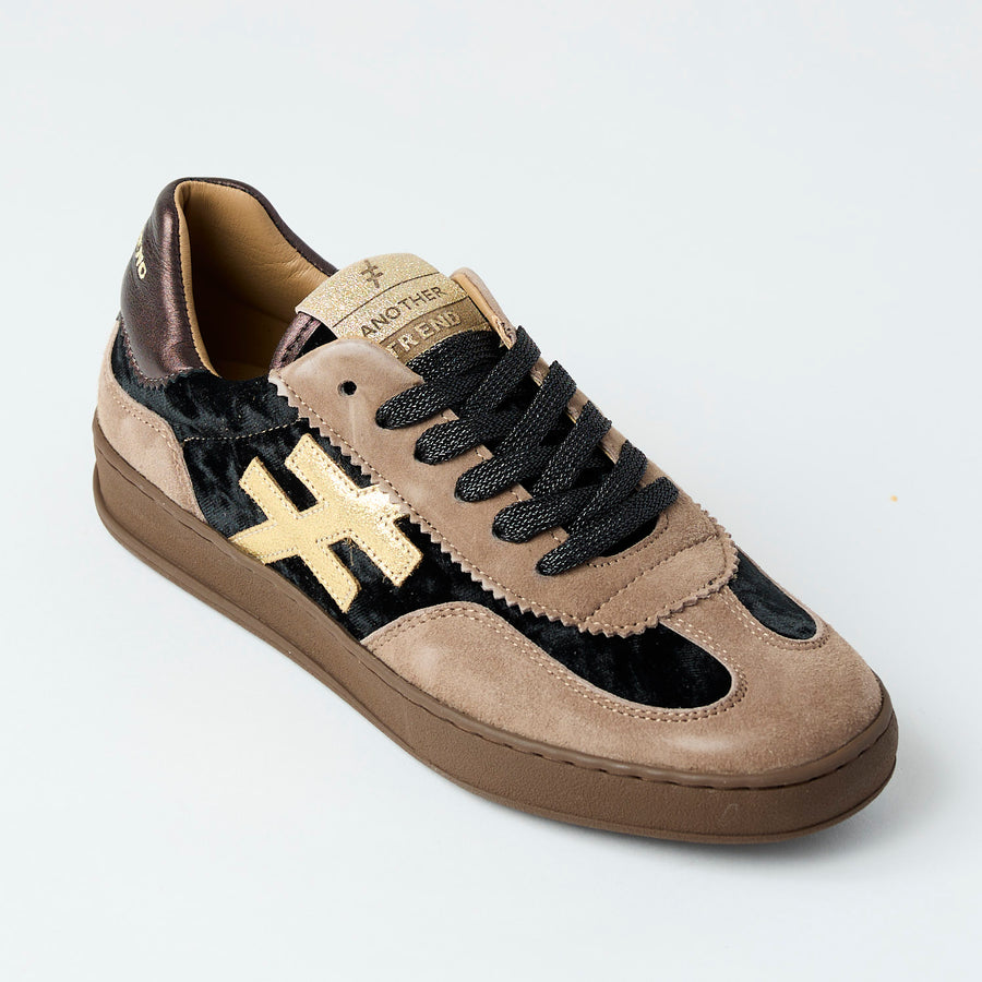 Another Trend Mocha Suede Leather Trainers