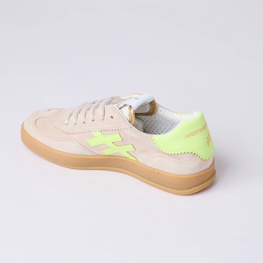 Another Trend Beige Lime Combination Trainers - Nozomi