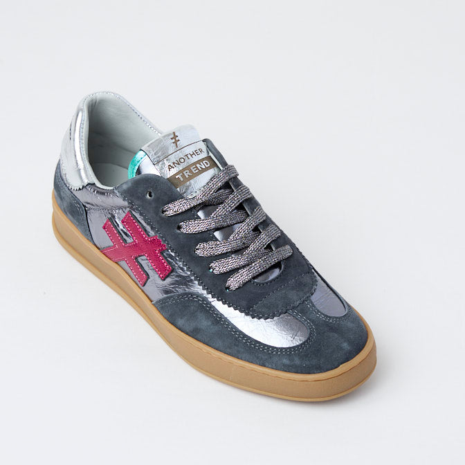 Another Trend Denim Suede Leather Trainers - Nozomi