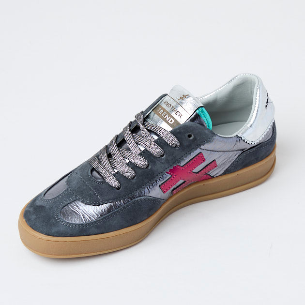 Another Trend Denim Suede Leather Trainers - Nozomi