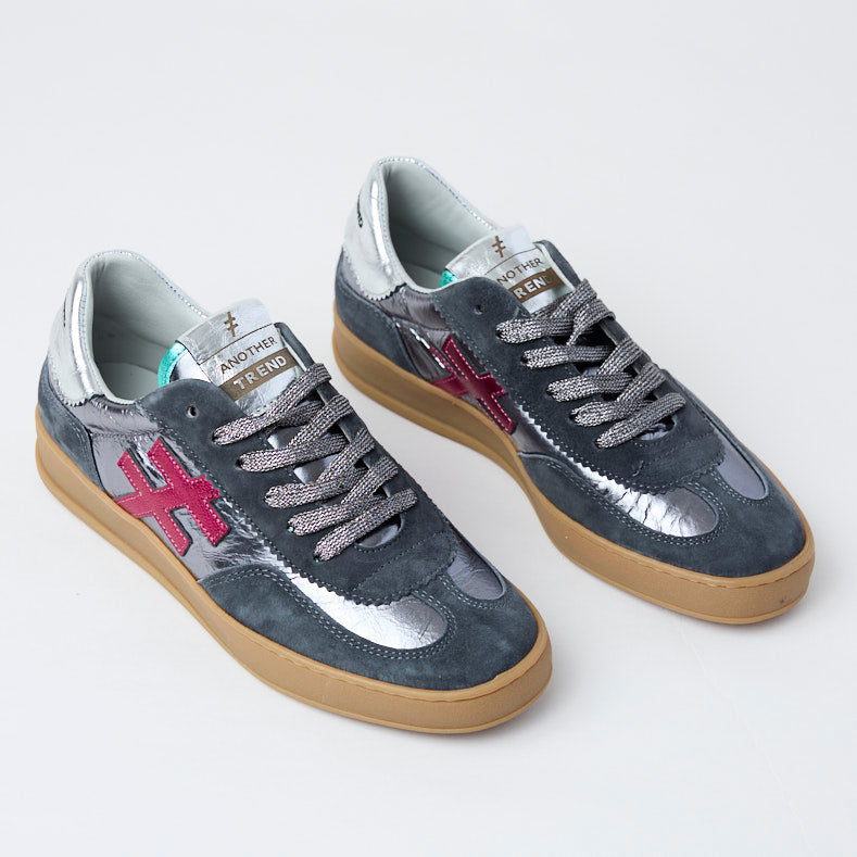 Another Trend Denim Suede Leather Trainers - Nozomi