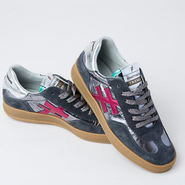 Another Trend Denim Suede Leather Trainers - Nozomi