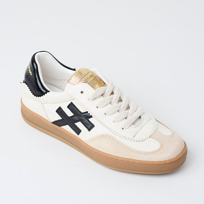 Another Trend Beige and Cream Suede Leather Trainers - Nozomi