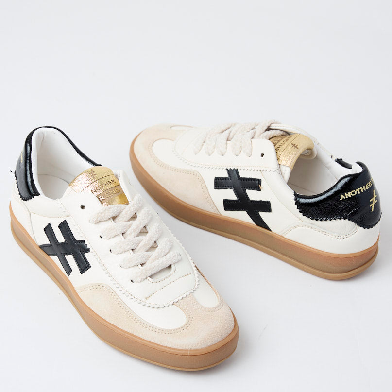 Another Trend Beige and Cream Suede Leather Trainers - Nozomi