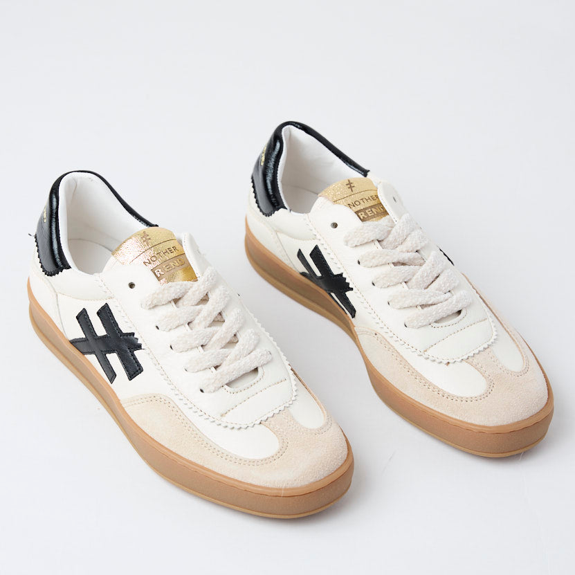 Another Trend Beige and Cream Suede Leather Trainers - Nozomi