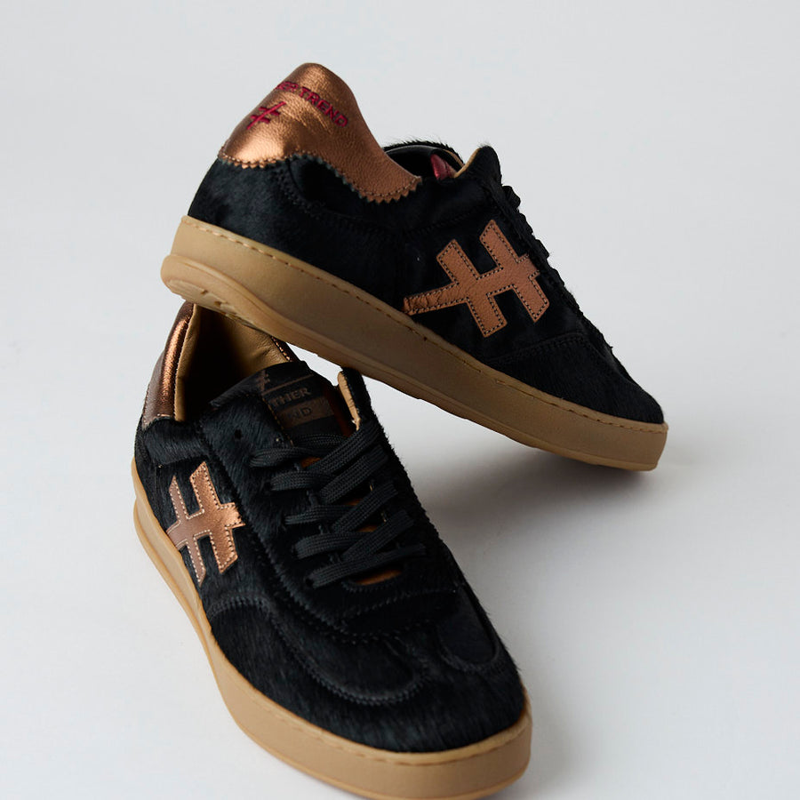 Another Trend Black Suede Leather Trainers - Nozomi
