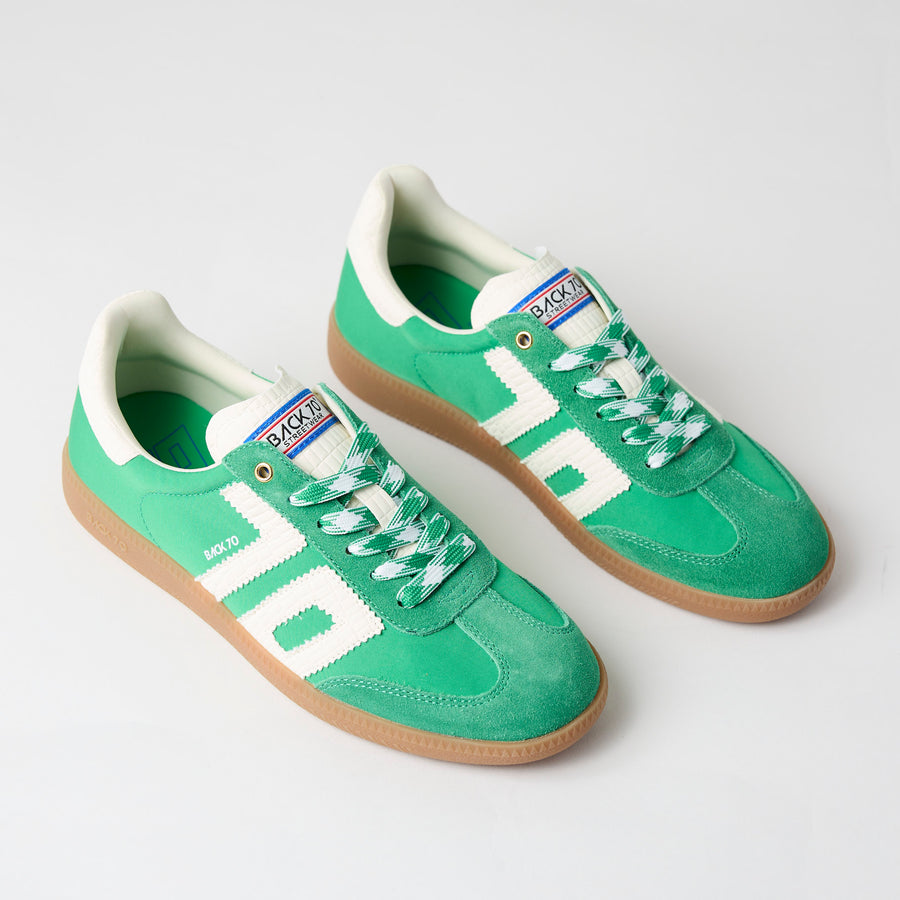 Back 70 Green Suede Trainers
