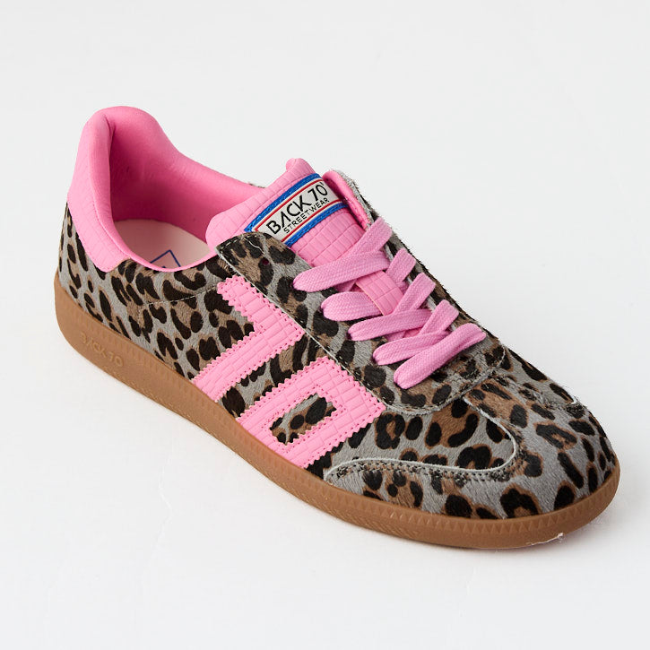 Back 70 Grey Animal Print Trainers - Nozomi