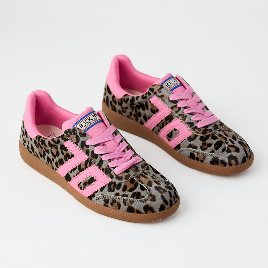 Back 70 Grey Animal Print Trainers - Nozomi