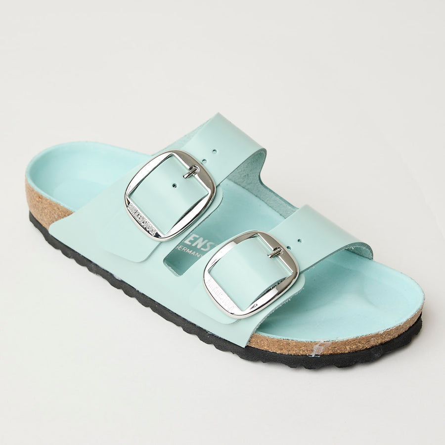 Birkenstock Big Buckle Aqua Leather Arizona Sandals - Nozomi