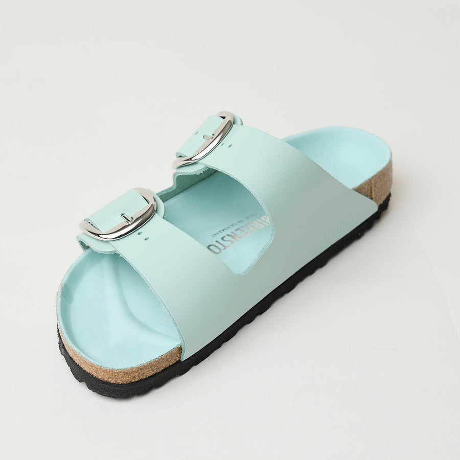 Birkenstock Big Buckle Aqua Leather Arizona Sandals - Nozomi