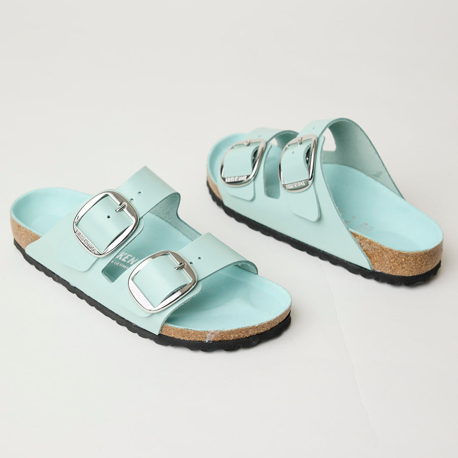 Birkenstock Big Buckle Aqua Leather Arizona Sandals - Nozomi