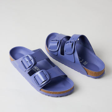Birkenstock Arizona Purple Leather Big Buckle Sandals