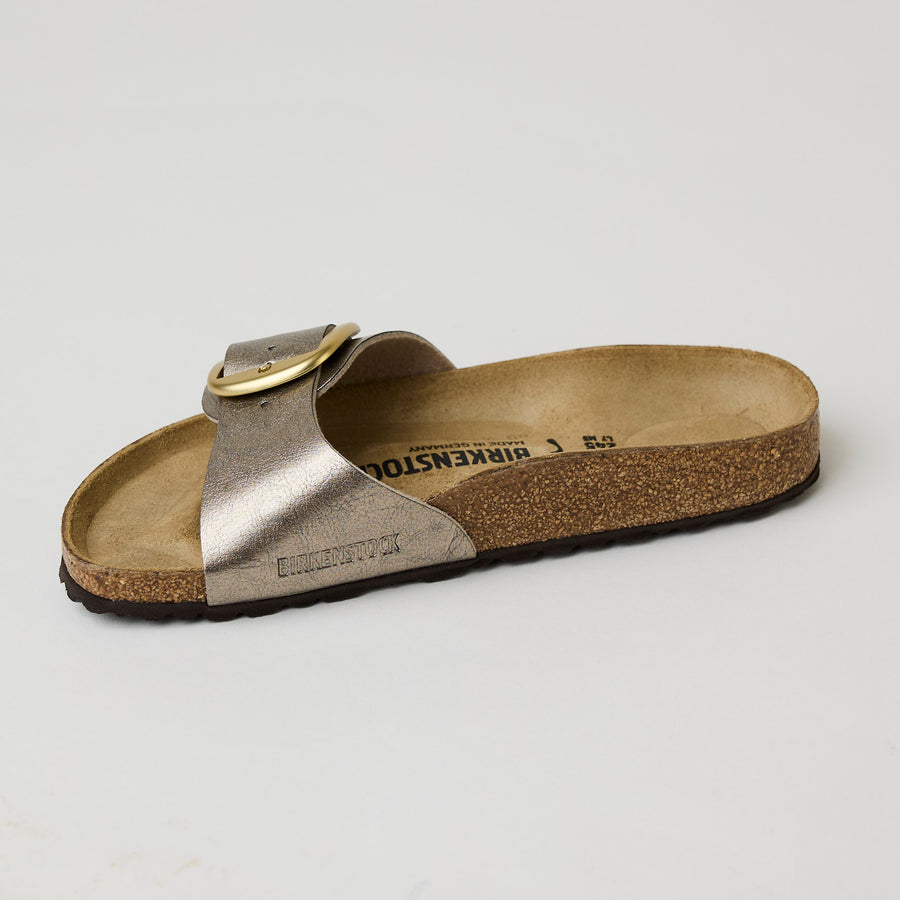 Birkenstock Big Buckle Taupe Slider Sandals - Nozomi