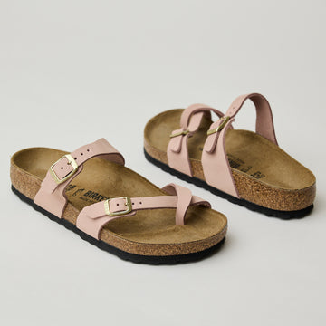 Birkenstock Mayari Soft Pink Nubuck Leather Sandals