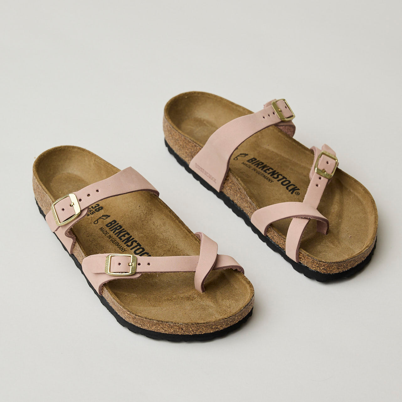 Birkenstock Mayari Soft Pink Nubuck Leather Sandals | Shop online @ Nozomi