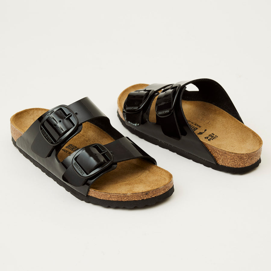 Birkenstock Arizona Big Buckle Black Patent Sandals - Nozomi