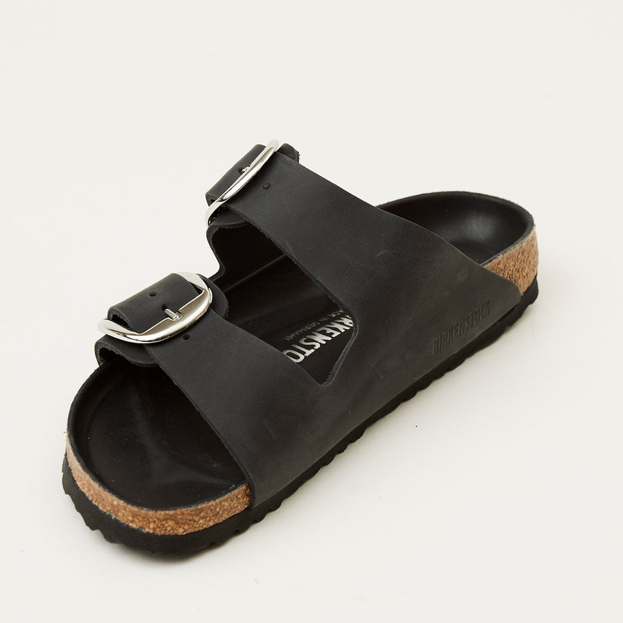 Birkenstock Arizona Big Buckle Black Leather Sandals - Nozomi