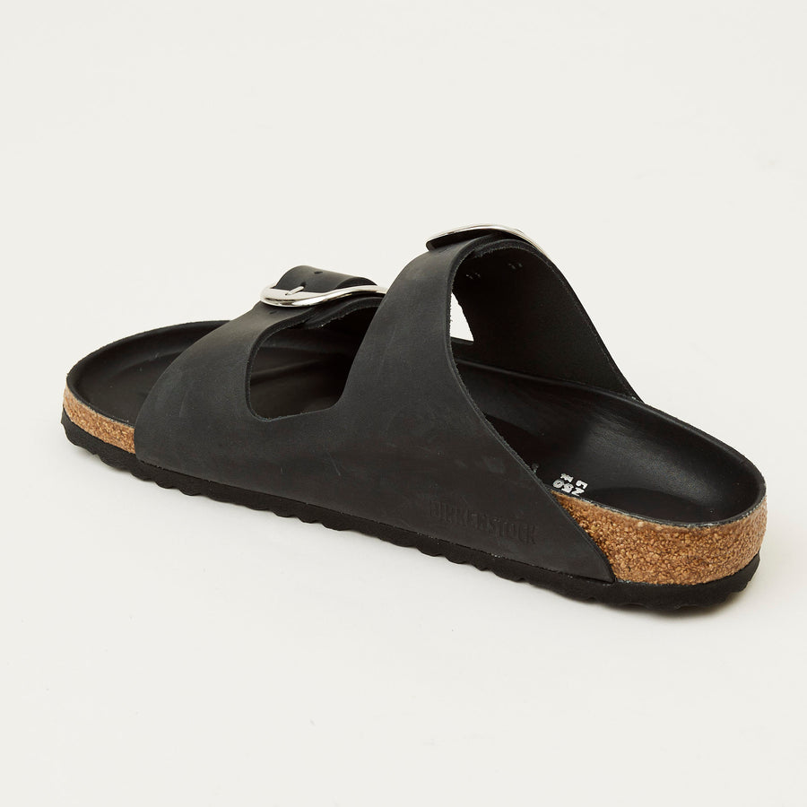 Birkenstock Arizona Big Buckle Black Leather Sandals - Nozomi