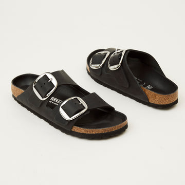 Birkenstock Arizona Big Buckle Black Leather Sandals - Nozomi