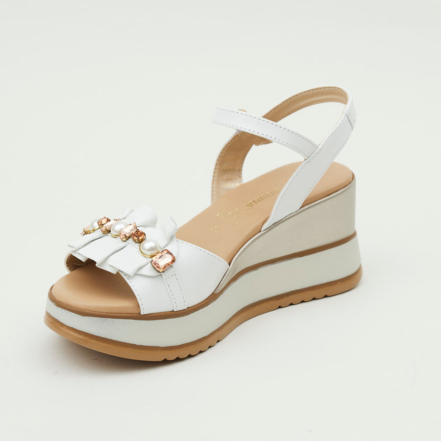 Repo White Leather Sandals - Nozomi