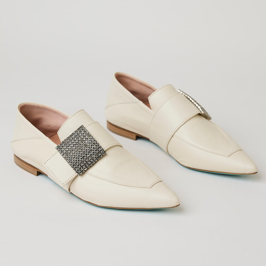 Fratelli Russo Cream Leather Loafers - Nozomi