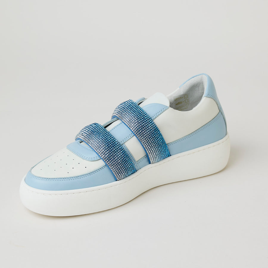 Fratelli Russo Blue Leather Trainers - Nozomi