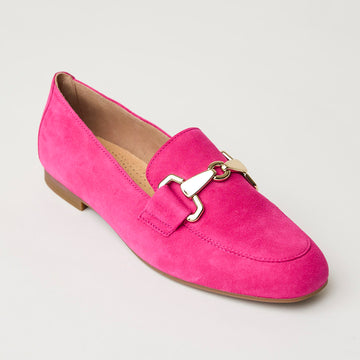 Gabor Fuchsia Suede Leather Loafers