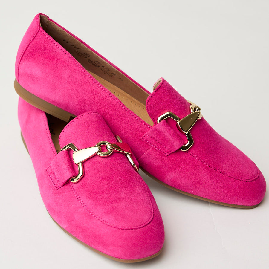 Gabor Fuchsia Suede Leather Loafers - Nozomi