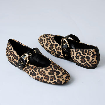 Gabor Mary Jane Suede Leather Leopard Pumps - Nozomi