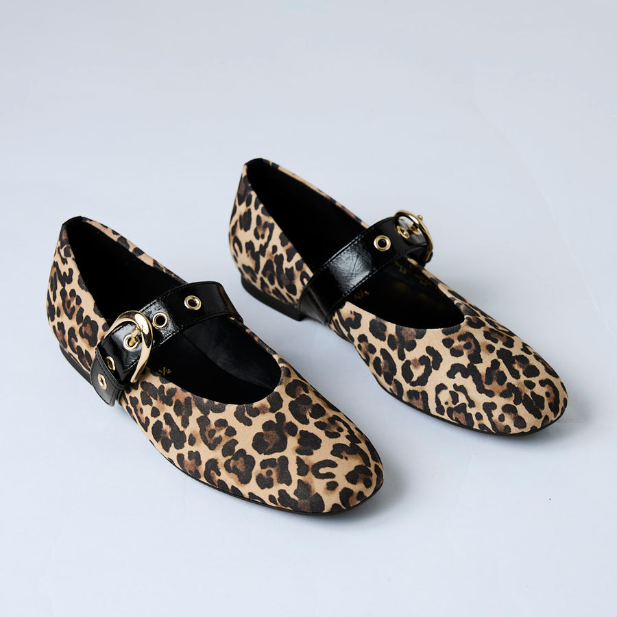Gabor Mary Jane Suede Leather Leopard Pumps - Nozomi