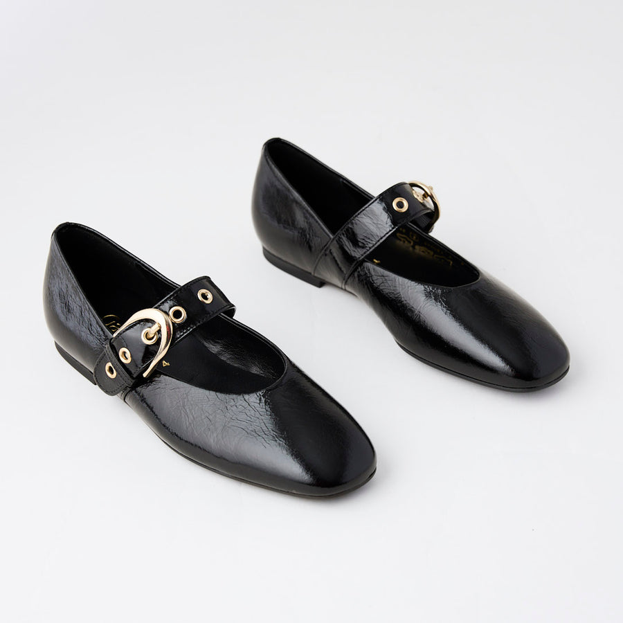 Gabor Mary Jane Black Patent Leather Pumps - Nozomi