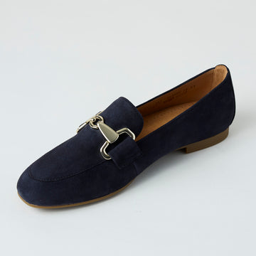 Gabor Navy Suede Leather Loafers