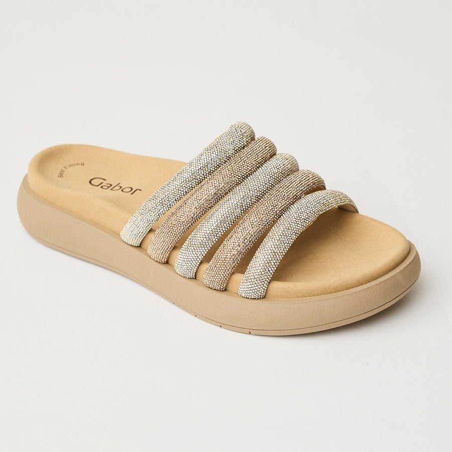 Gabor Multi-Glitter Slider Sandals - Nozomi